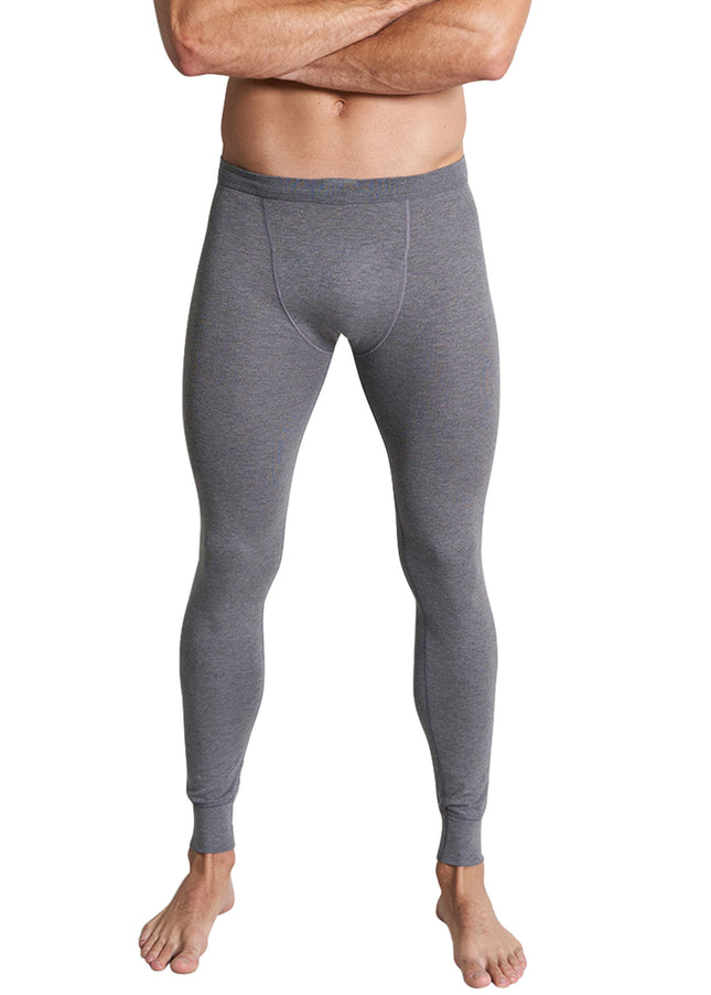 CECEBA Herren lange Unterhose grau uni