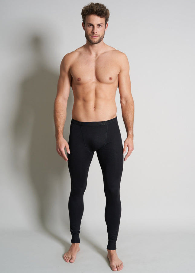 CECEBA Herren lange Unterhose schwarz uni