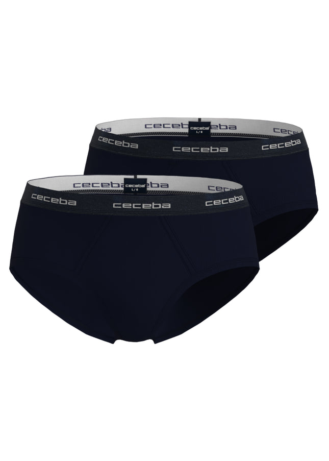 CECEBA Herren Slip blau uni 2er Pack