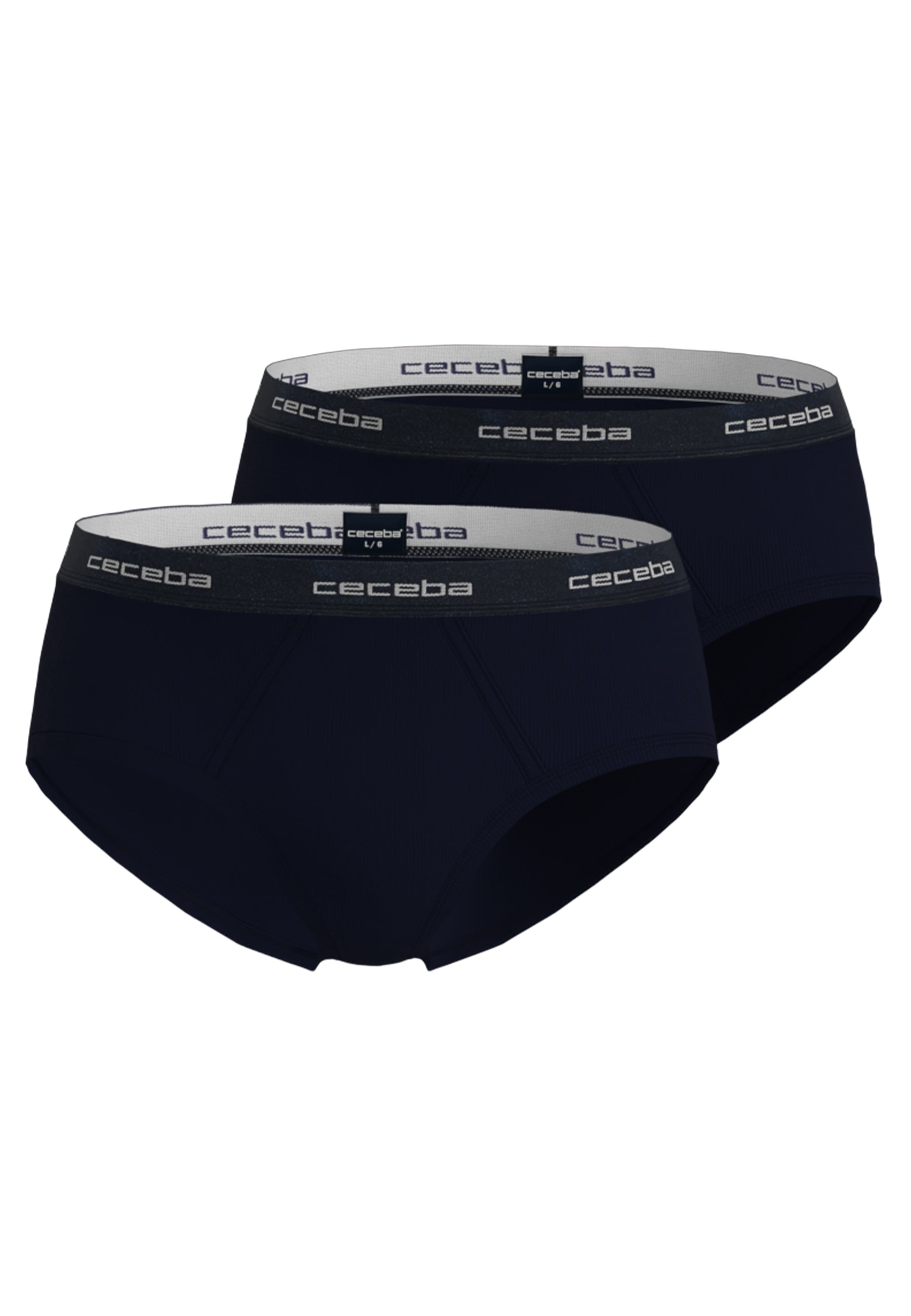 CECEBA Herren Slip blau uni 2er Pack