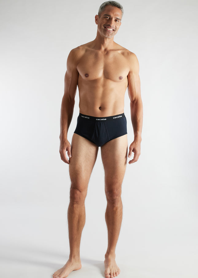 CECEBA Herren Slip blau uni 2er Pack