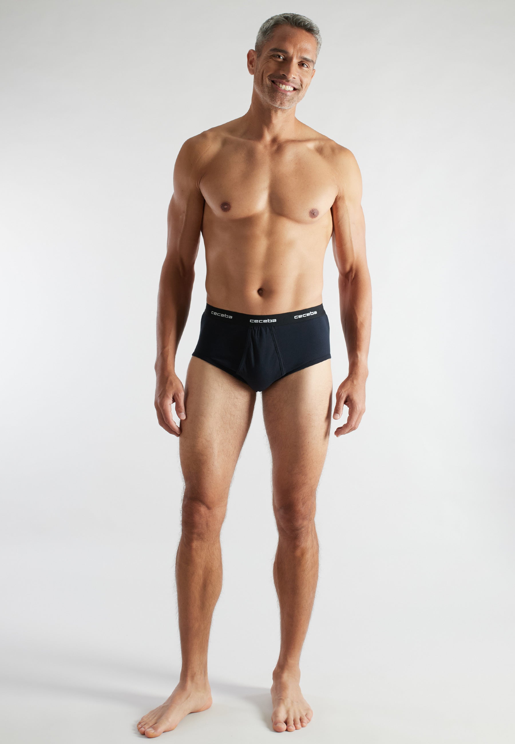 CECEBA Herren Slip blau uni 2er Pack
