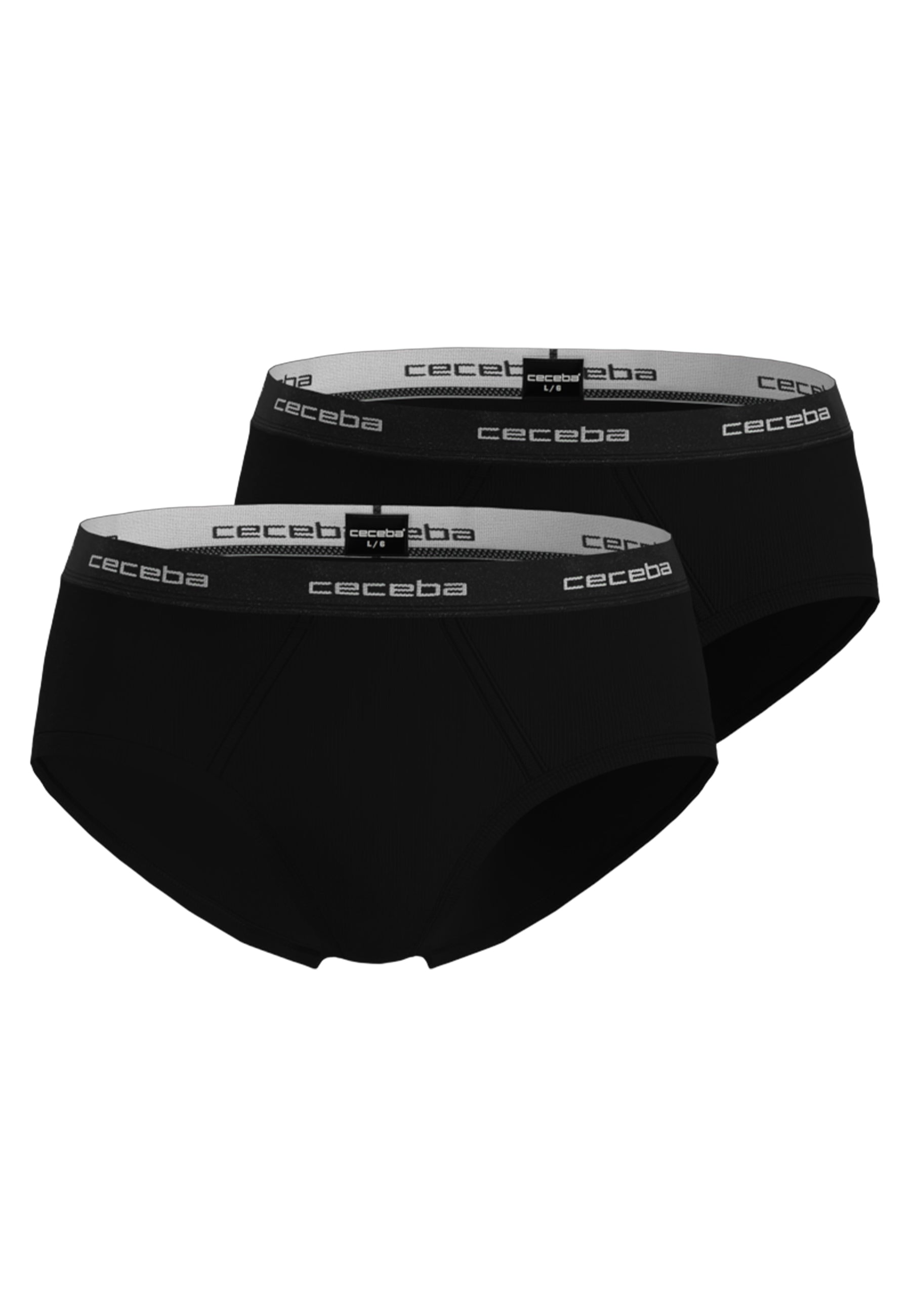 CECEBA Herren Slip schwarz uni 2er Pack