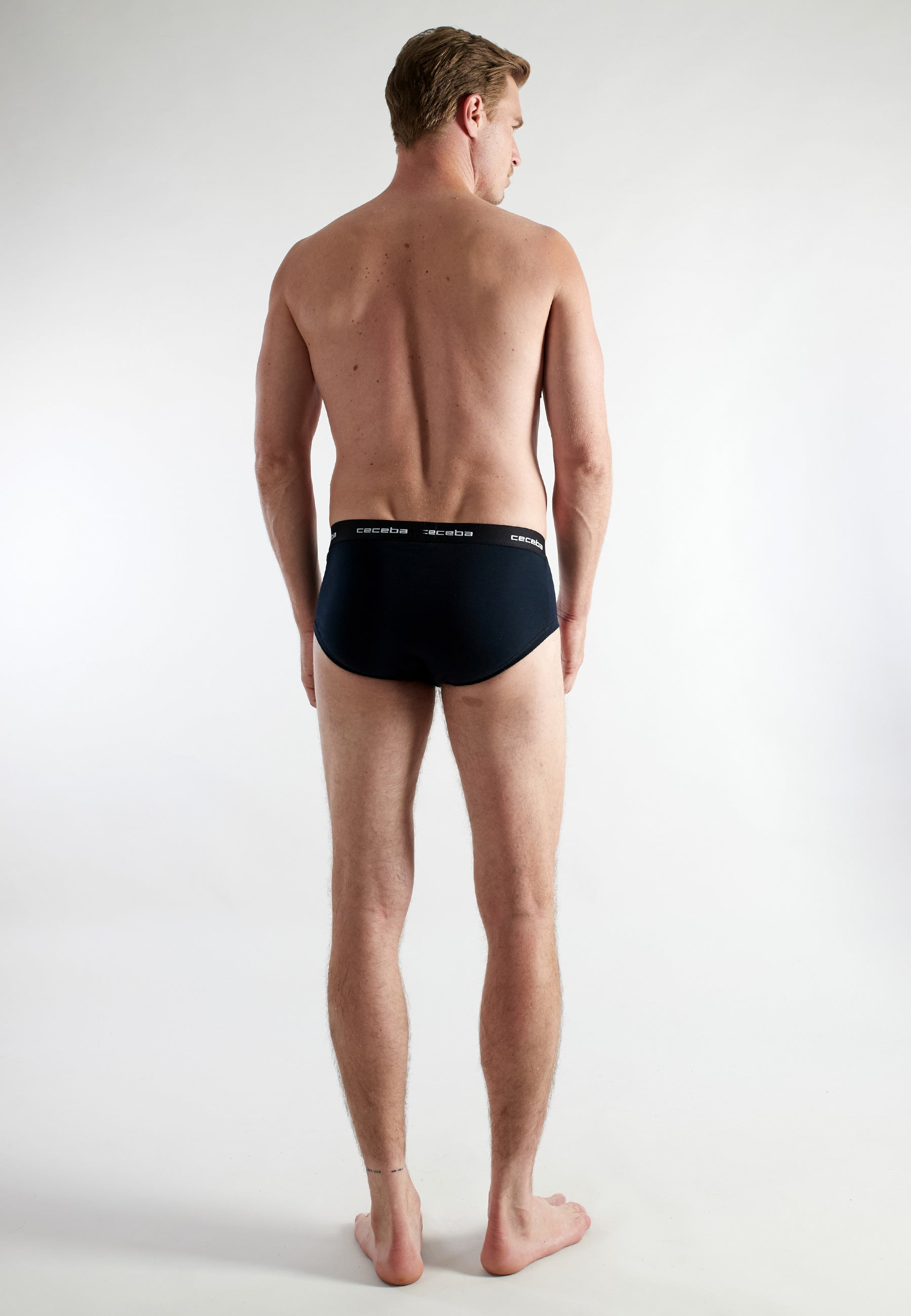 CECEBA Herren Slip schwarz uni 2er Pack