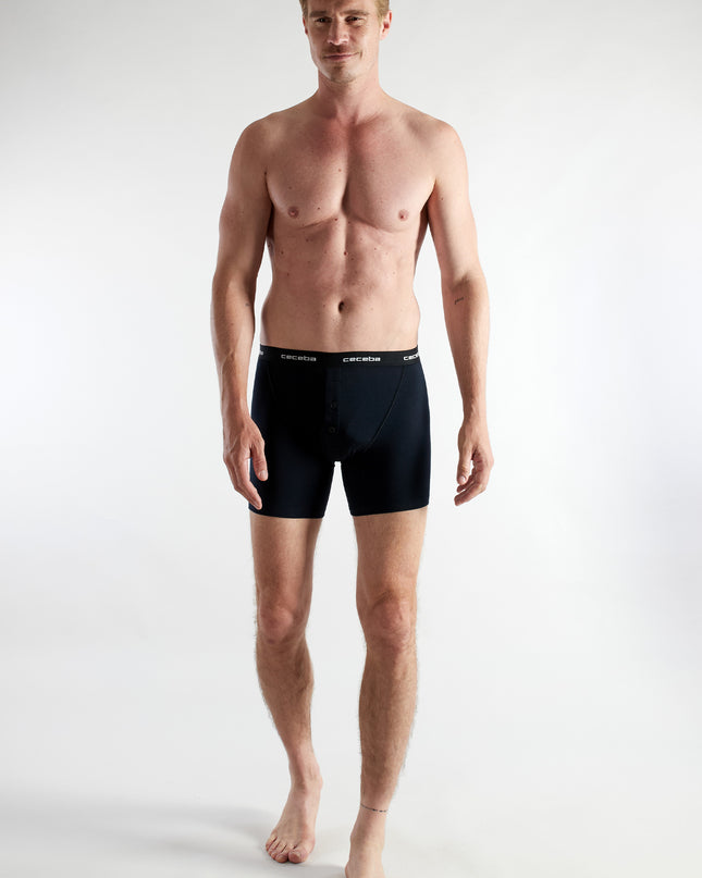 CECEBA men's long pants black plain pack of 2
