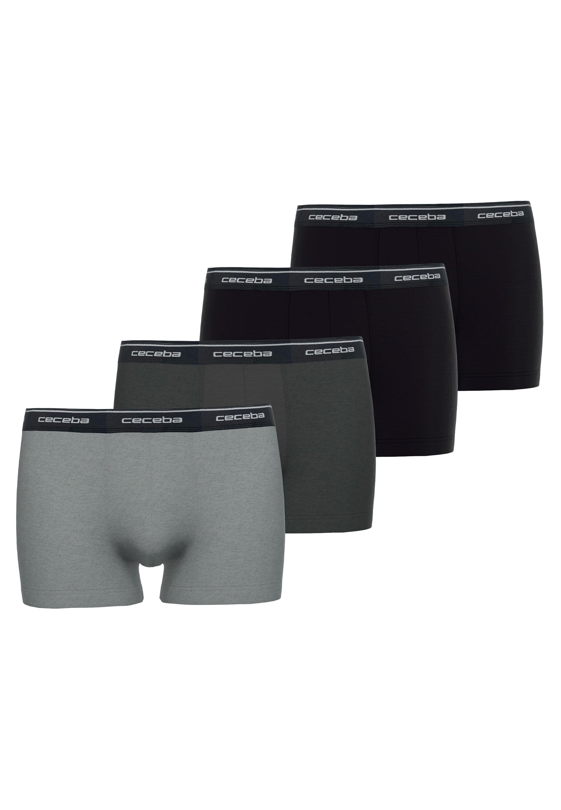 CECEBA Herren Pants grau uni 4er Pack