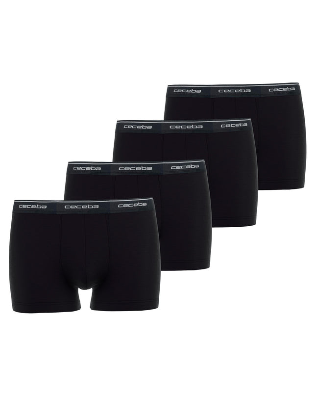CECEBA Herren Pants schwarz uni 4er Pack