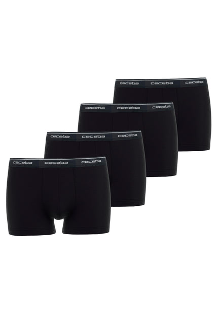 CECEBA Herren Pants schwarz uni 4er Pack