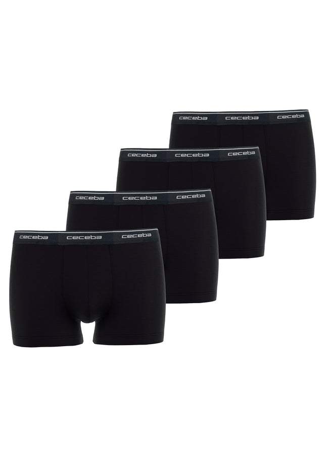 CECEBA Herren Pants schwarz uni 4er Pack
