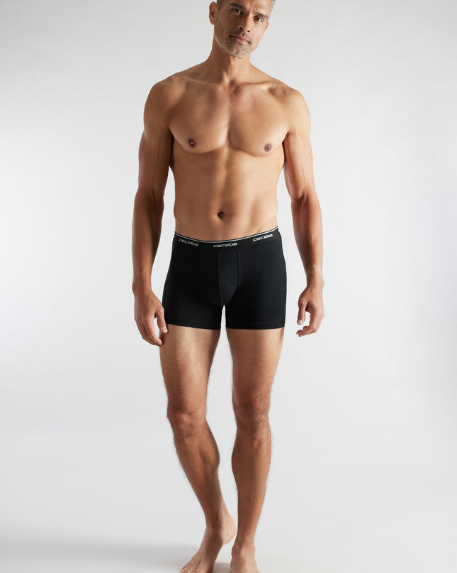 CECEBA Herren Pants schwarz uni 4er Pack
