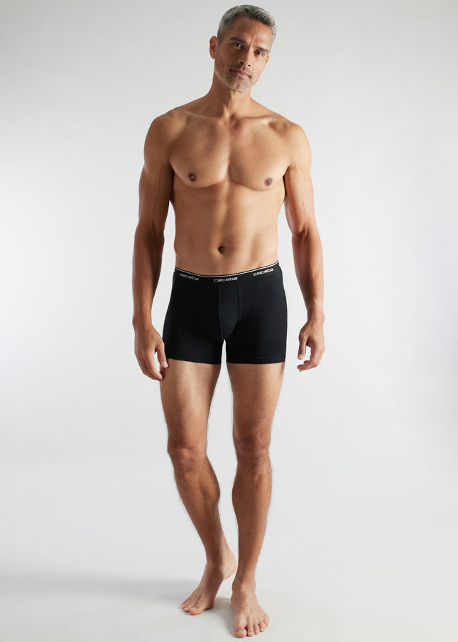 CECEBA Herren Pants schwarz uni 4er Pack