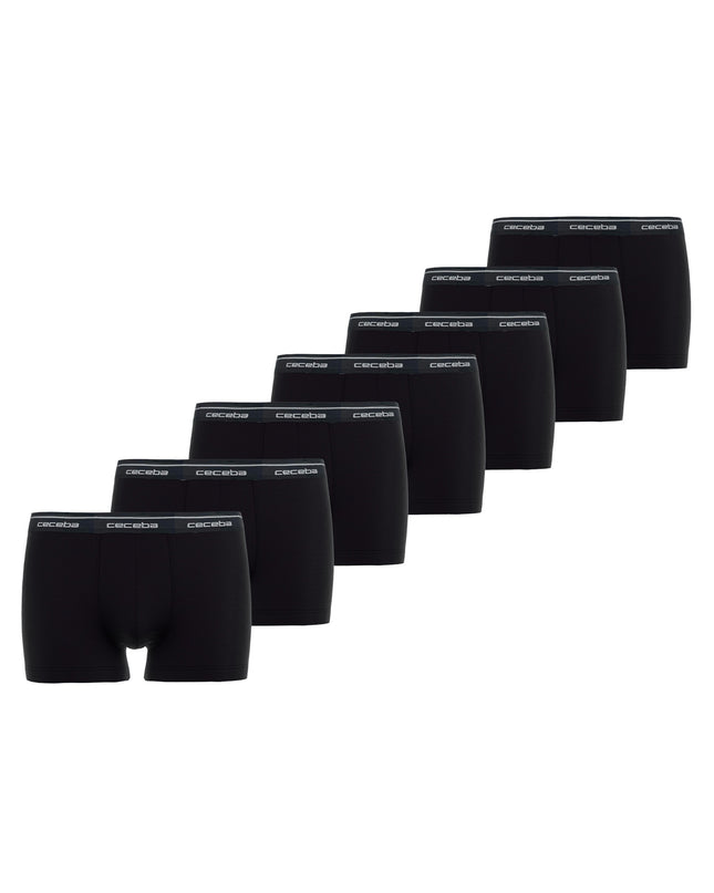 CECEBA Herren Pants schwarz uni 7er Pack