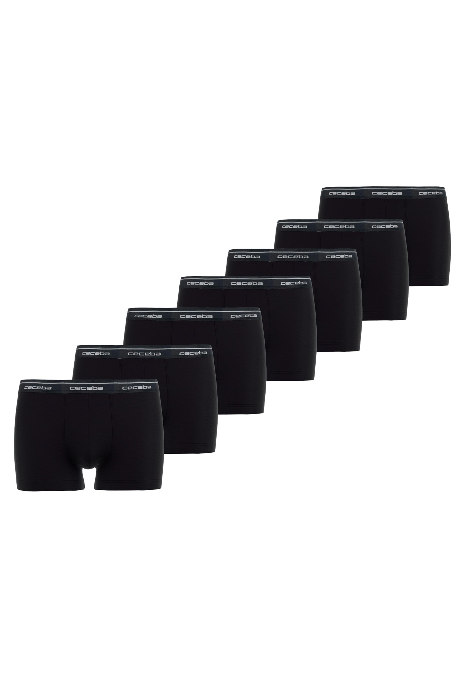 CECEBA Herren Pants schwarz uni 7er Pack