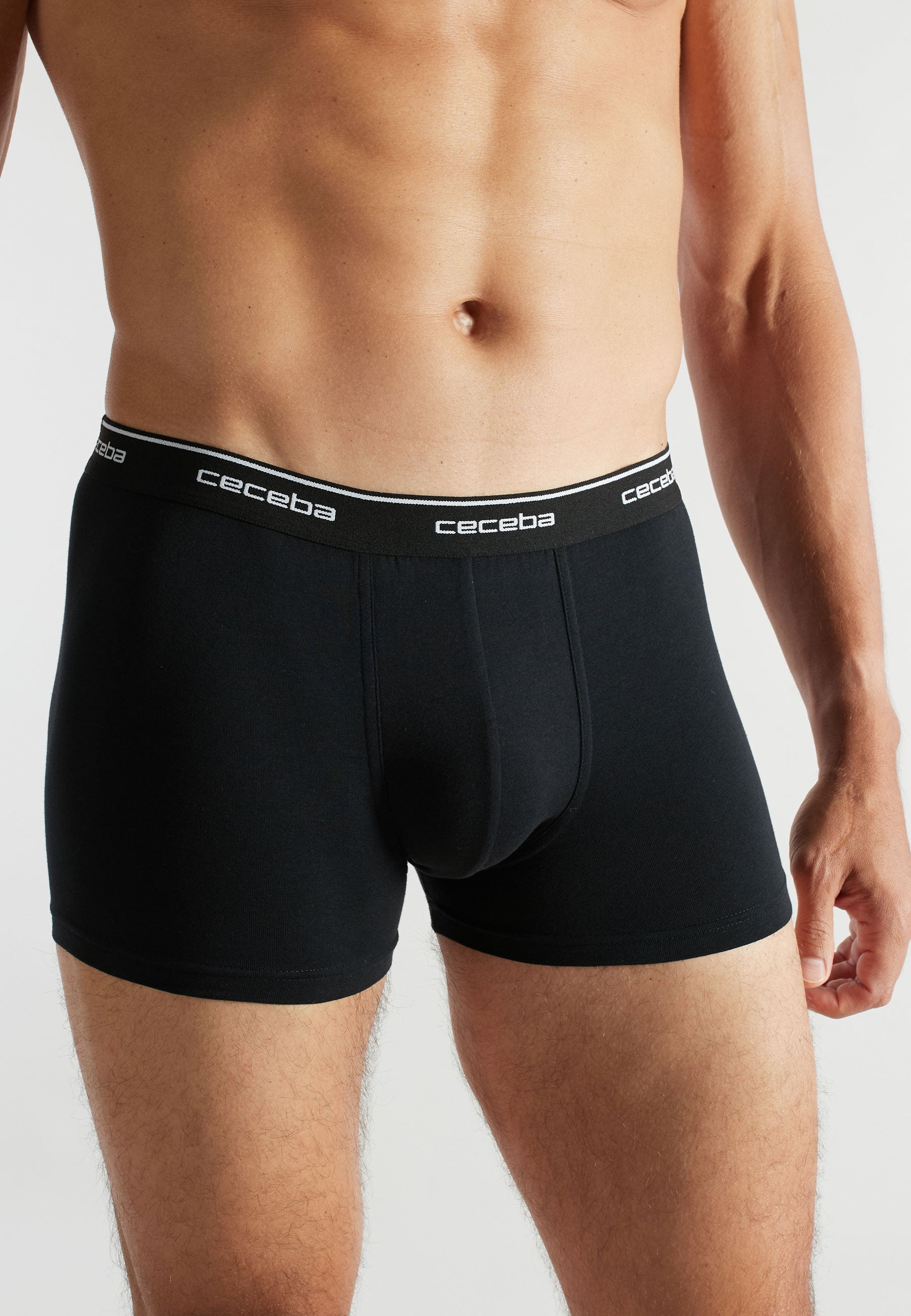 CECEBA Herren Pants schwarz uni 7er Pack