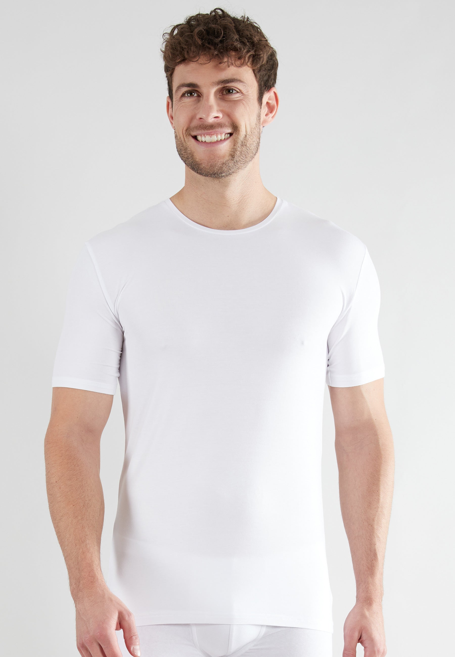 CECEBA Herren Shirt weiß uni 2er Pack