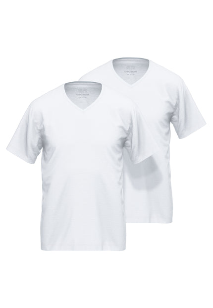 CECEBA Herren Shirt weiß uni 2er Pack