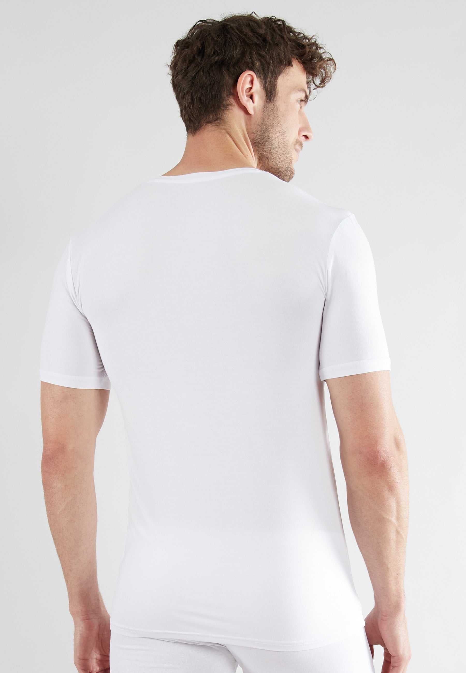 CECEBA Herren Shirt weiß uni 2er Pack