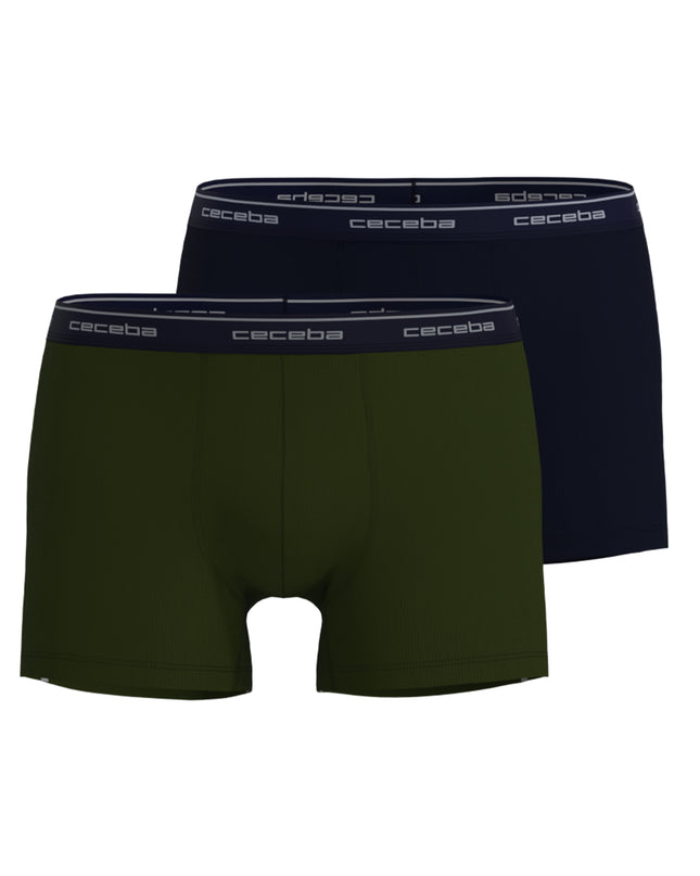 CECEBA Herren Pants grün uni 2er Pack