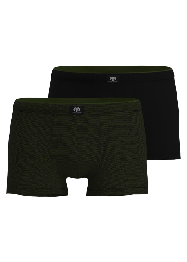 CECEBA Herren Pants grün quergestreift 2er Pack