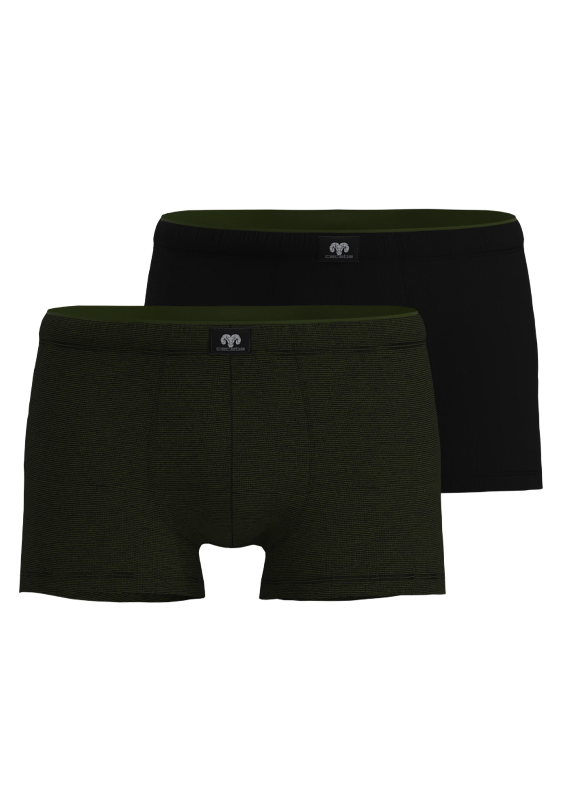 CECEBA Herren Pants grün quergestreift 2er Pack