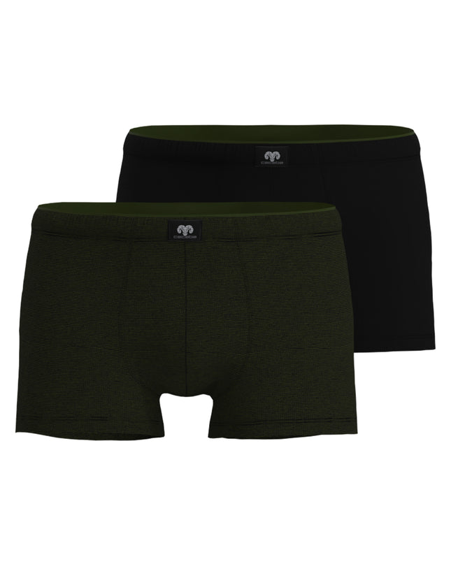 CECEBA Herren Pants grün quergestreift 2er Pack