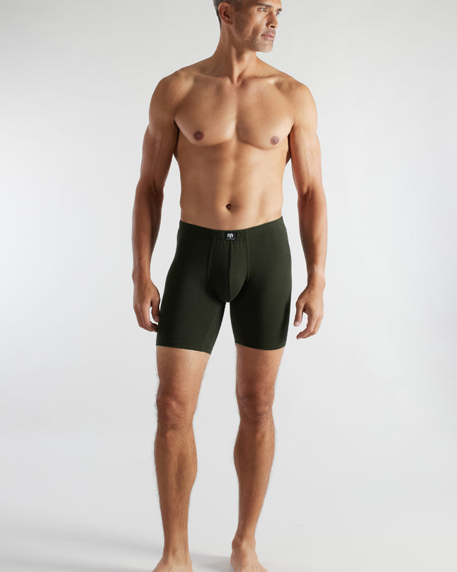 CECEBA Herren Long-Pants grün quergestreift 2er Pack