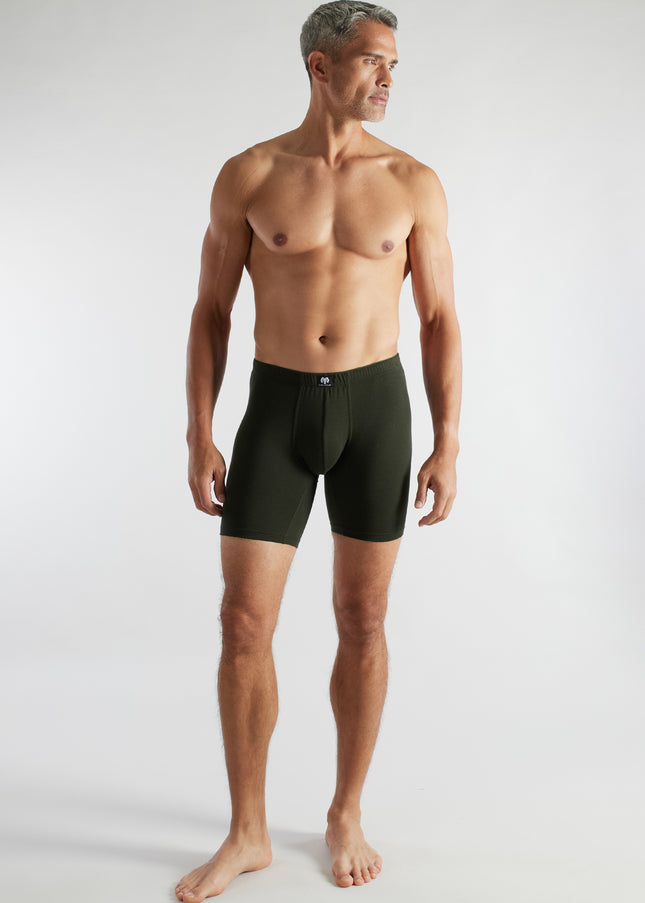 CECEBA Herren Long-Pants grün quergestreift 2er Pack