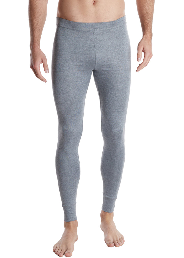 CECEBA Herren lange Unterhose grau uni