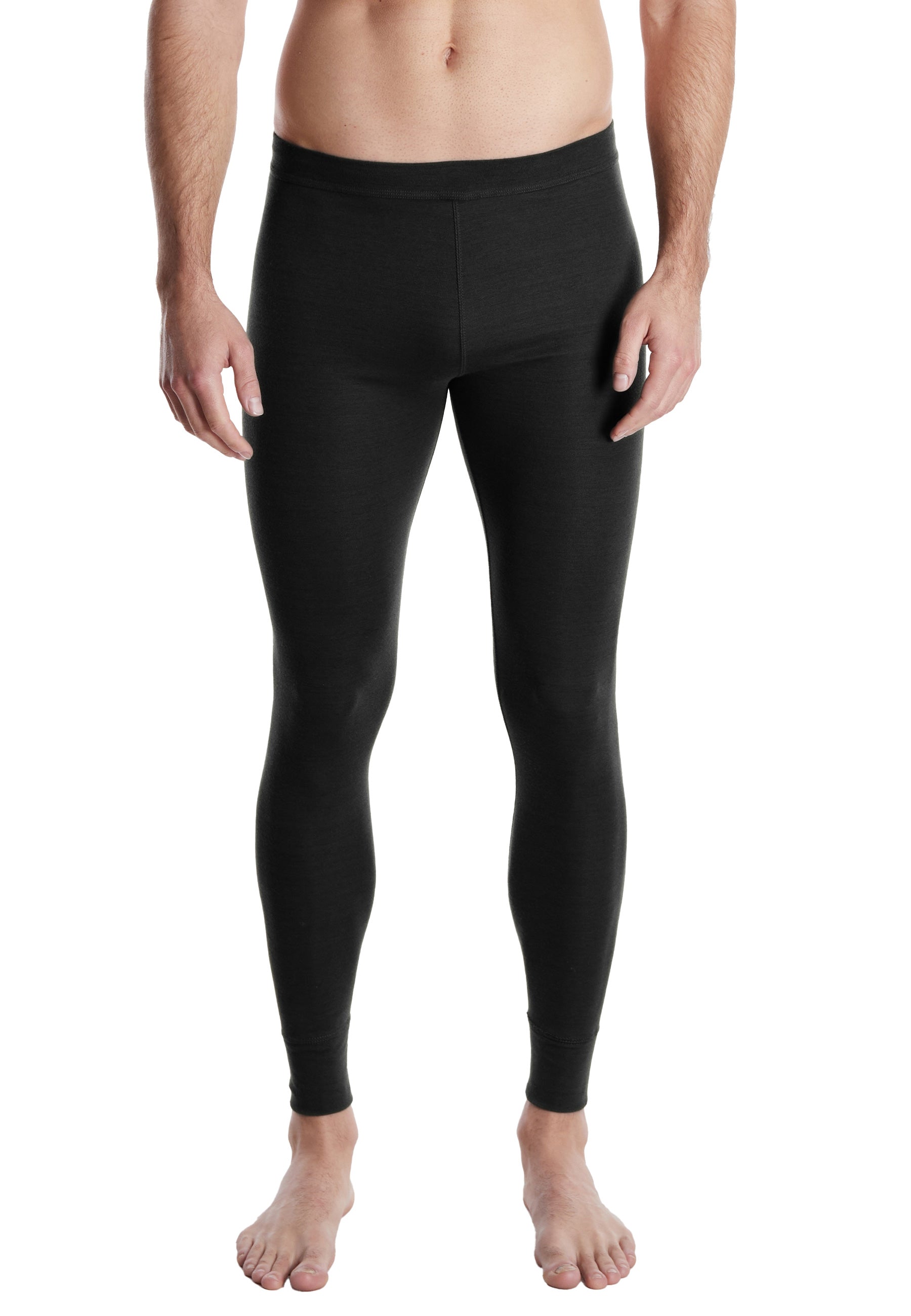 CECEBA Herren lange Unterhose schwarz uni