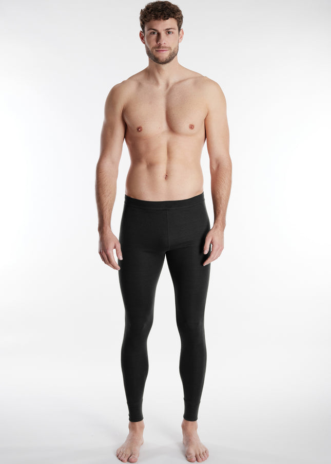 CECEBA Herren lange Unterhose schwarz uni