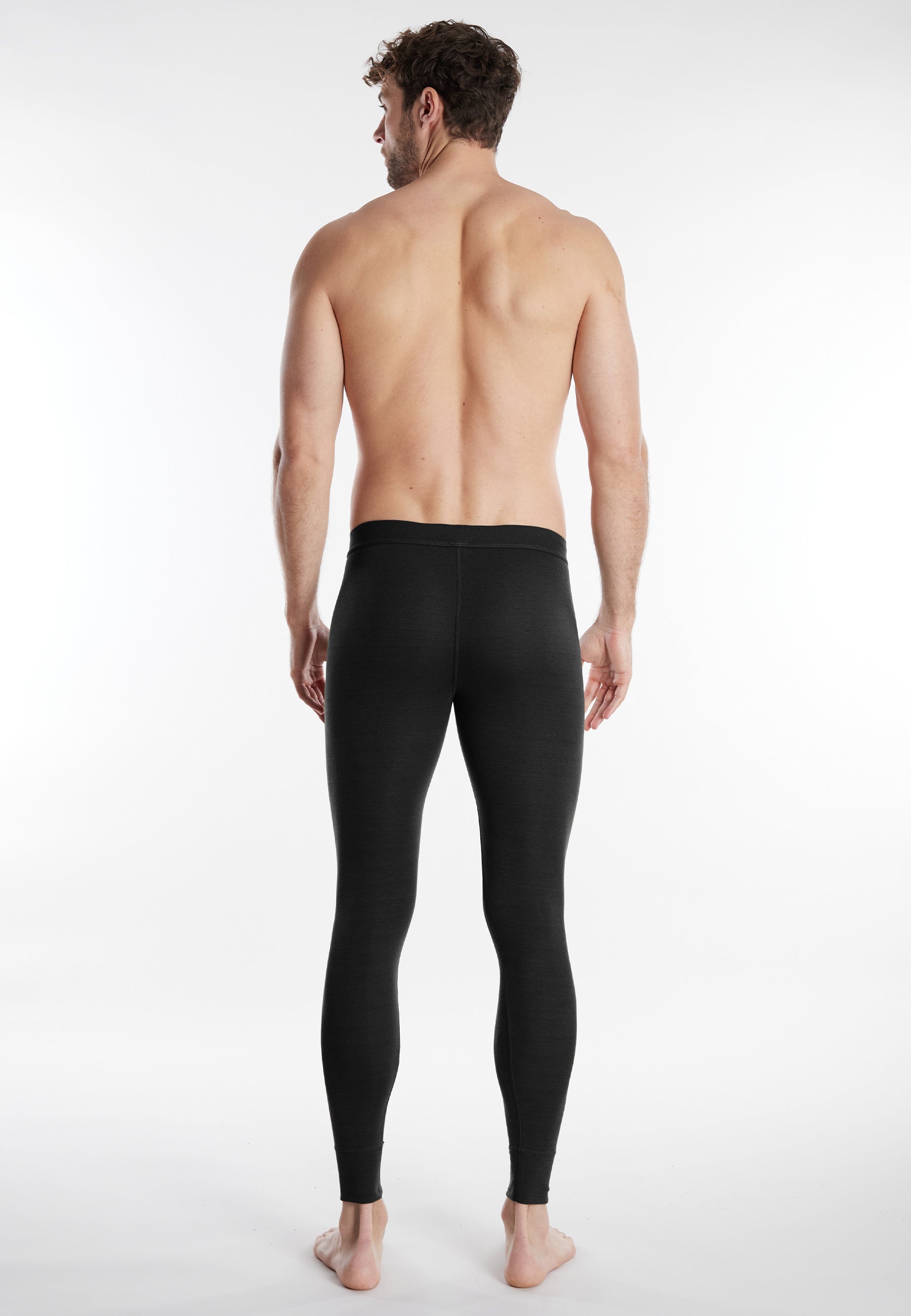 CECEBA Herren lange Unterhose schwarz uni