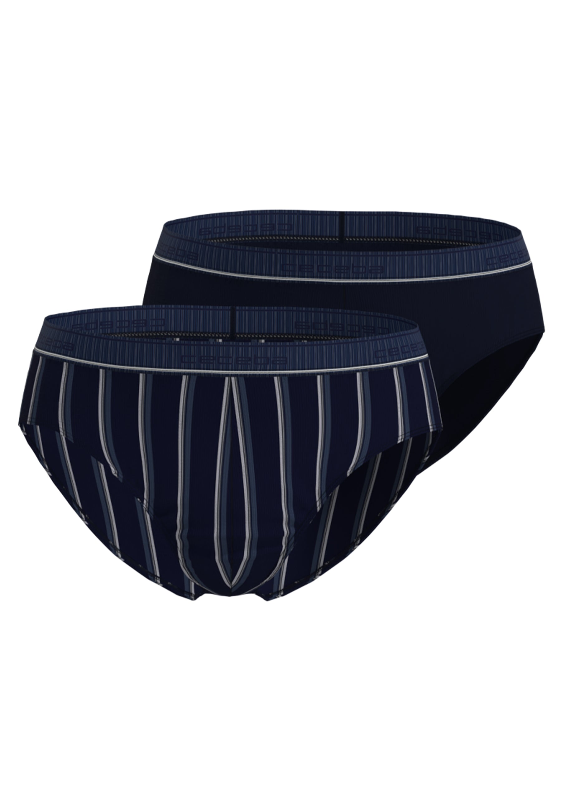 CECEBA Herren  blau längsgestreift 2er Pack