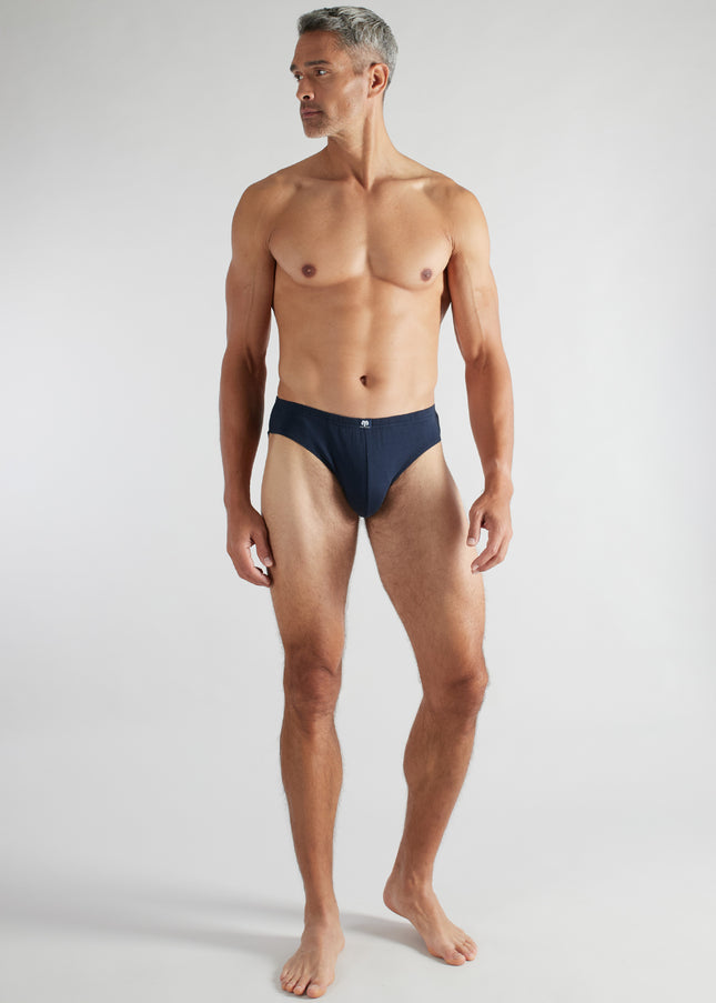 CECEBA men's sports briefs, blue, plain, pack of 7 