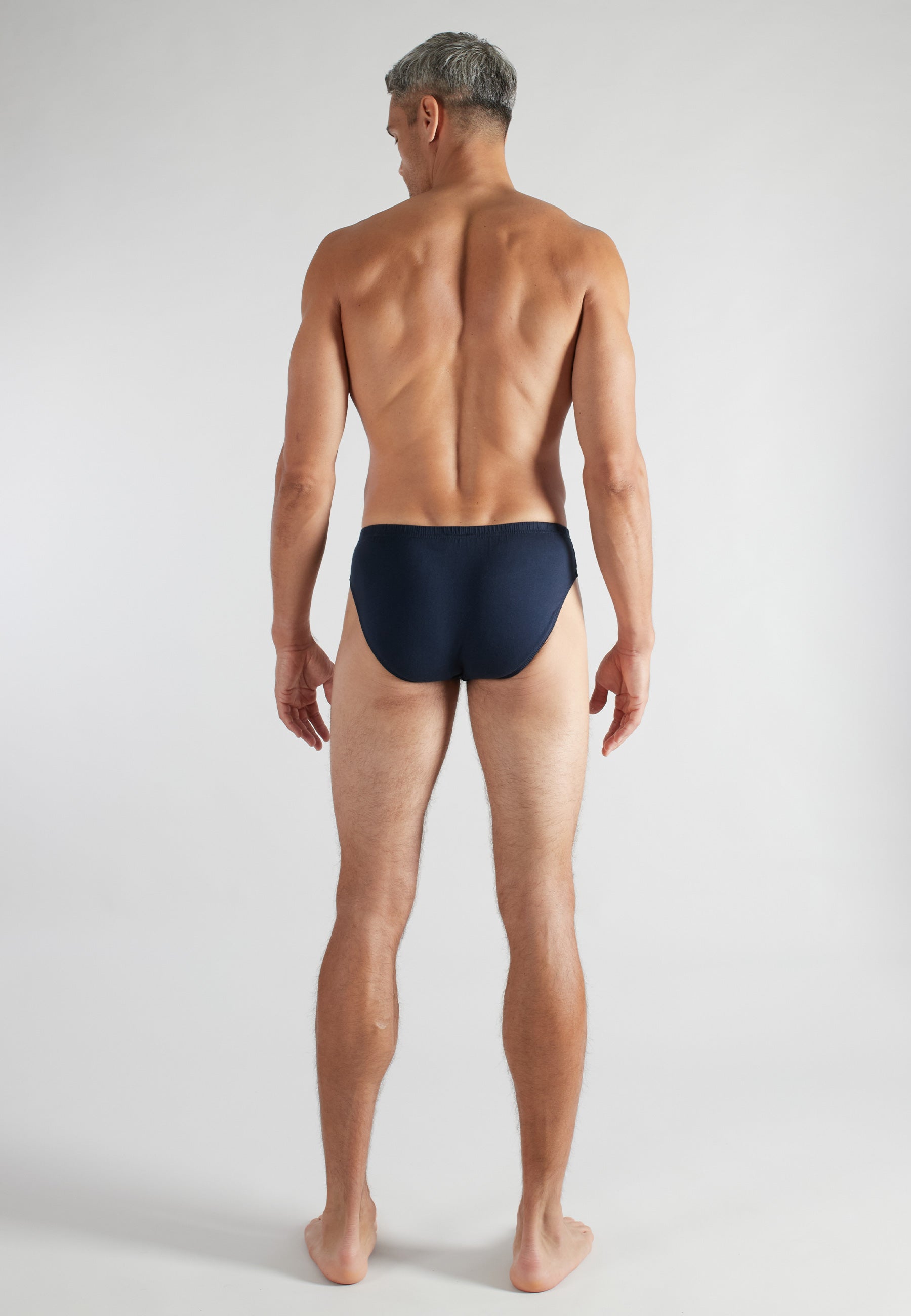 CECEBA men's sports briefs, blue, plain, pack of 7 