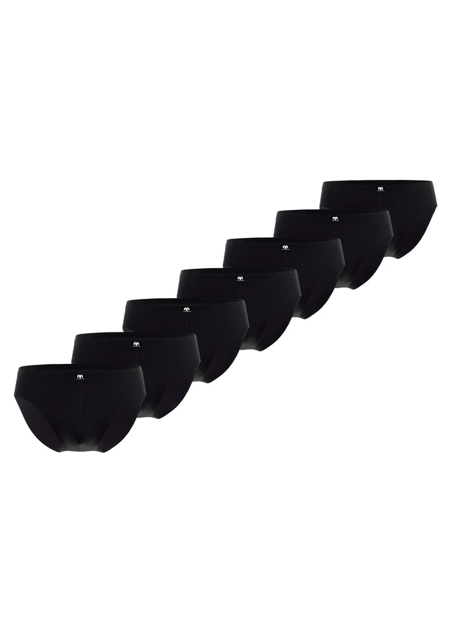 CECEBA Herren Sport-Slip schwarz uni 7er Pack