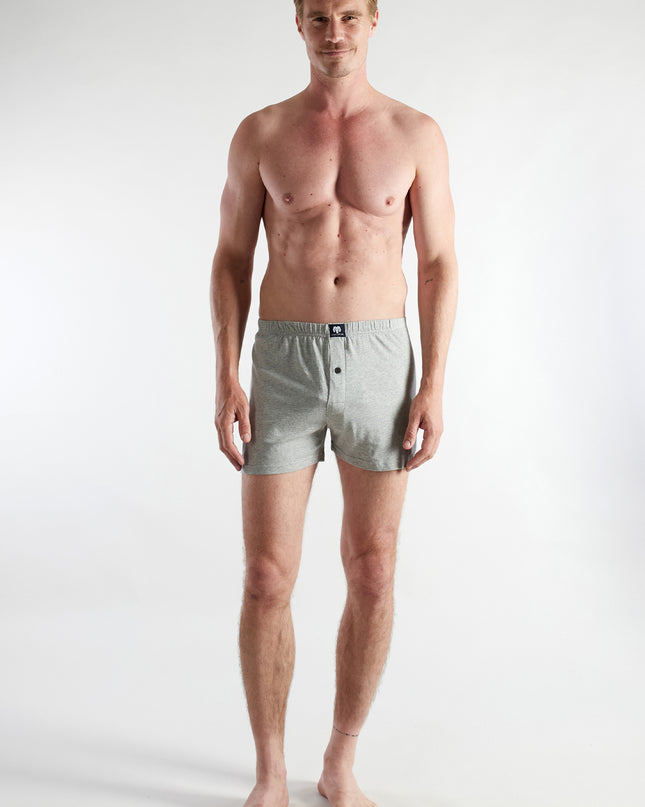CECEBA men's boxer shorts gray plain pack of 5 