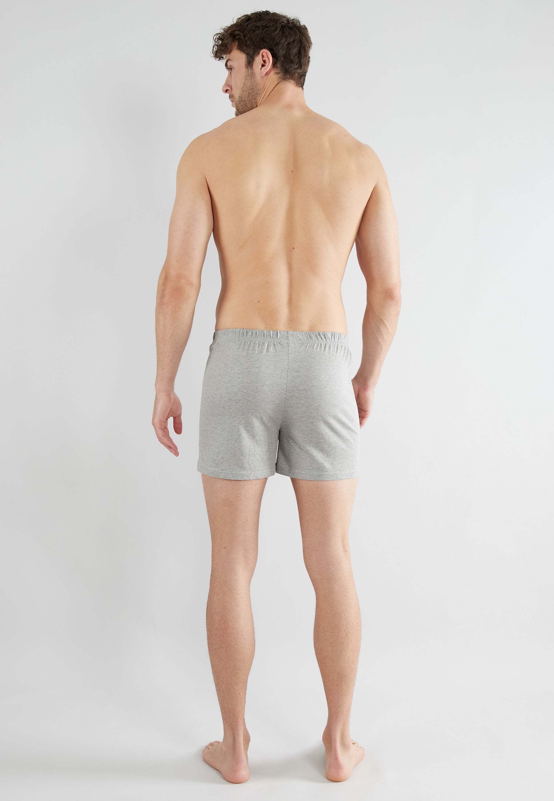 CECEBA Herren Boxershort grau uni 5er Pack