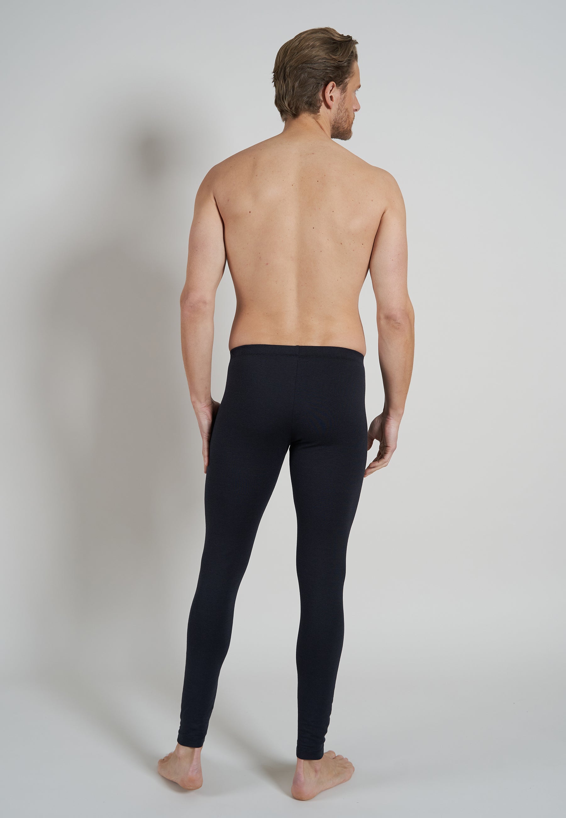 CECEBA Herren lange Unterhose schwarz uni