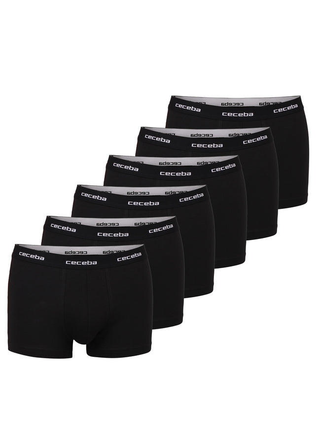 CECEBA Herren Pants schwarz uni 6er Pack