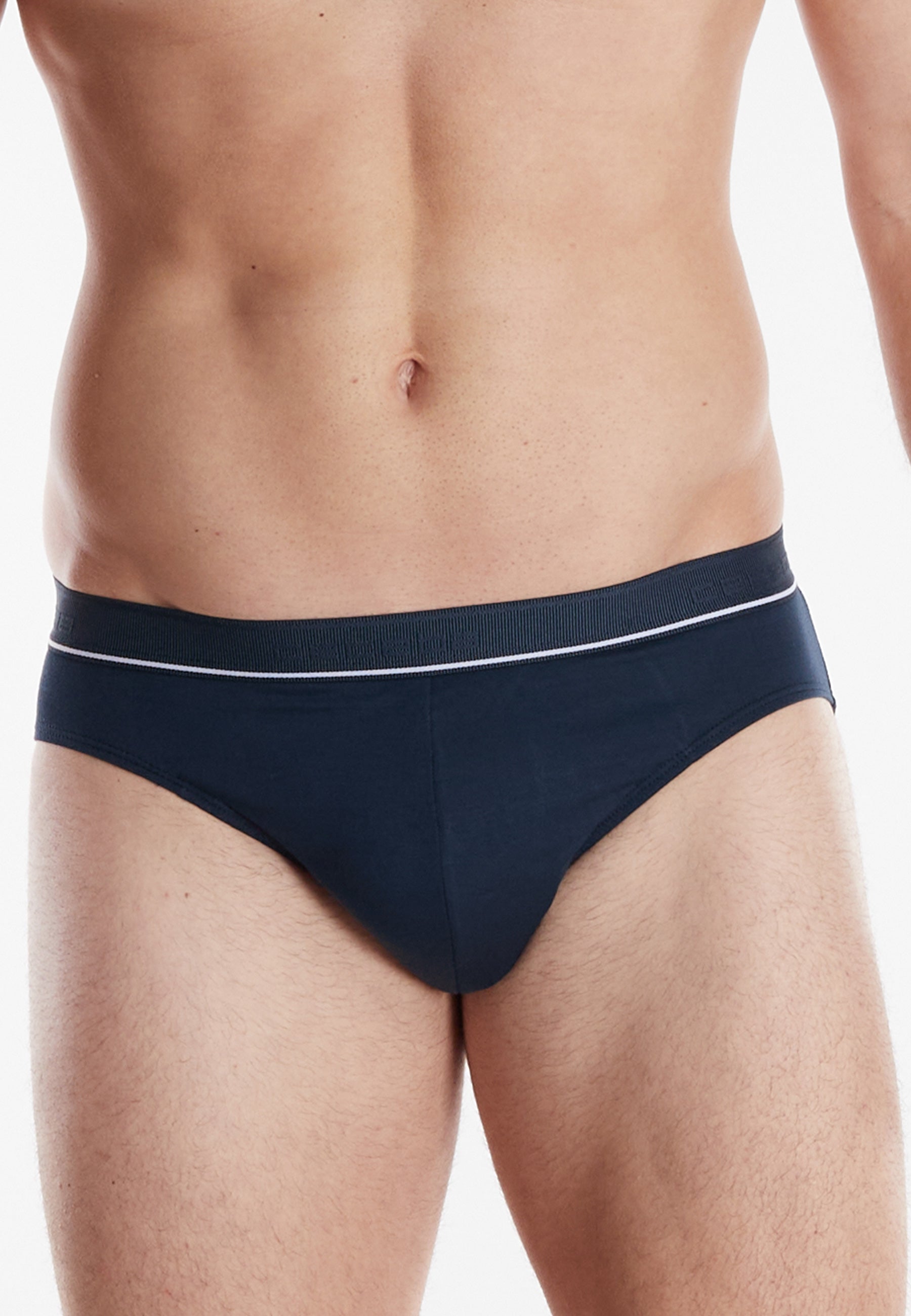 CECEBA Herren Slip blau uni 2er Pack