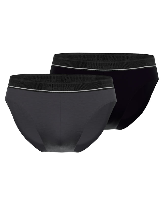CECEBA Herren Slip grau uni 2er Pack