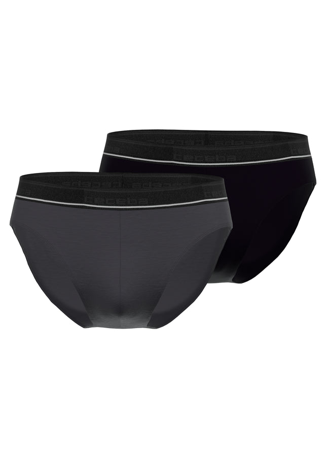 CECEBA Herren Slip grau uni 2er Pack