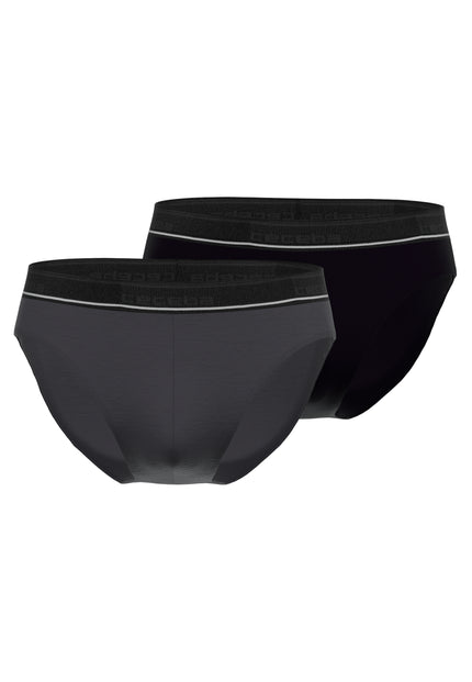 CECEBA Herren Slip grau uni 2er Pack