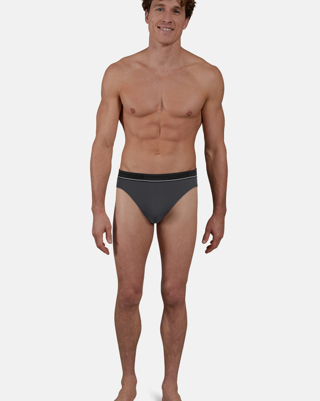 CECEBA Herren Slip grau uni 2er Pack