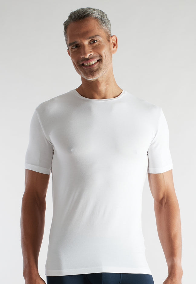 CECEBA Herren Shirt weiß uni