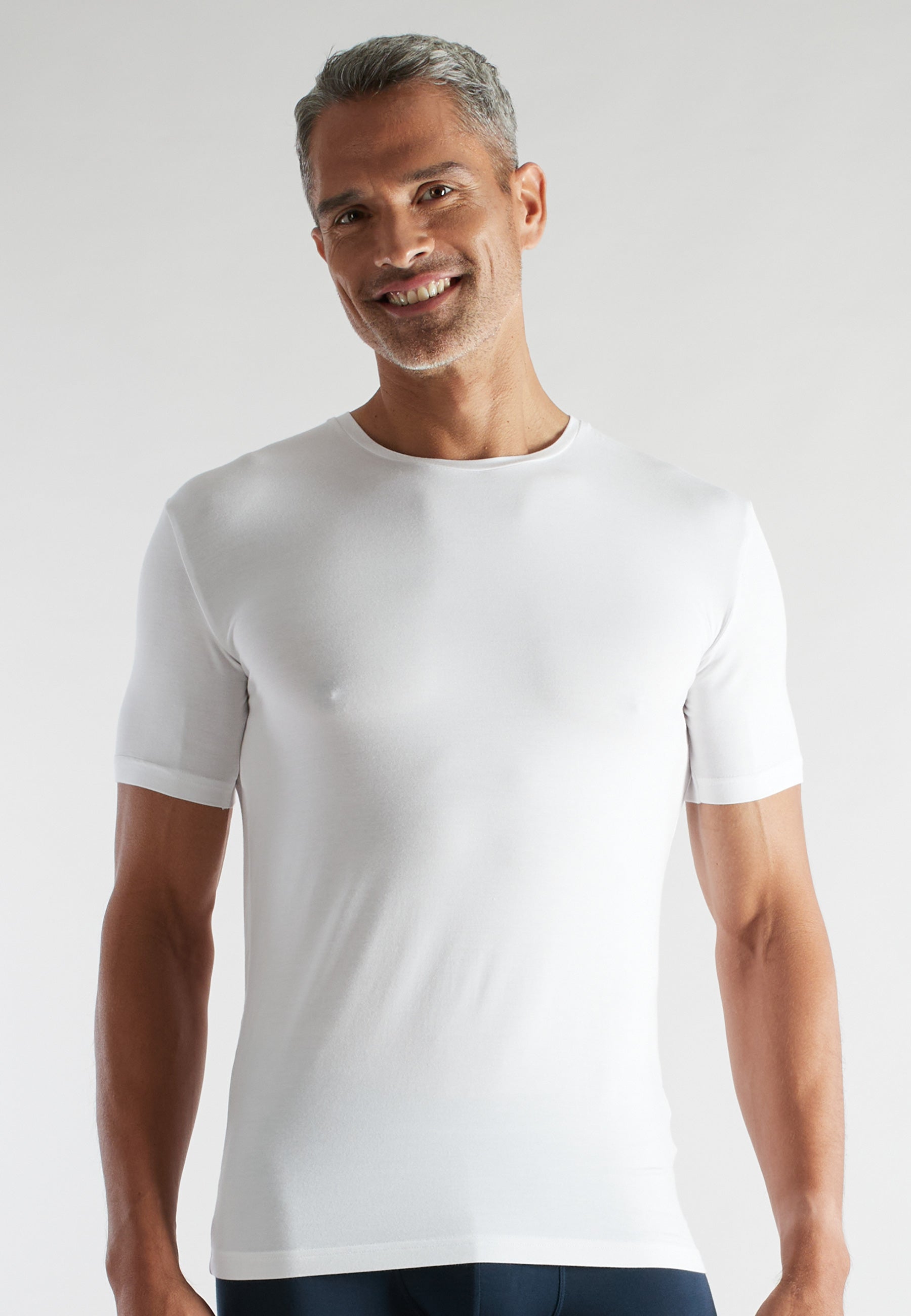 CECEBA Herren Shirt weiß uni