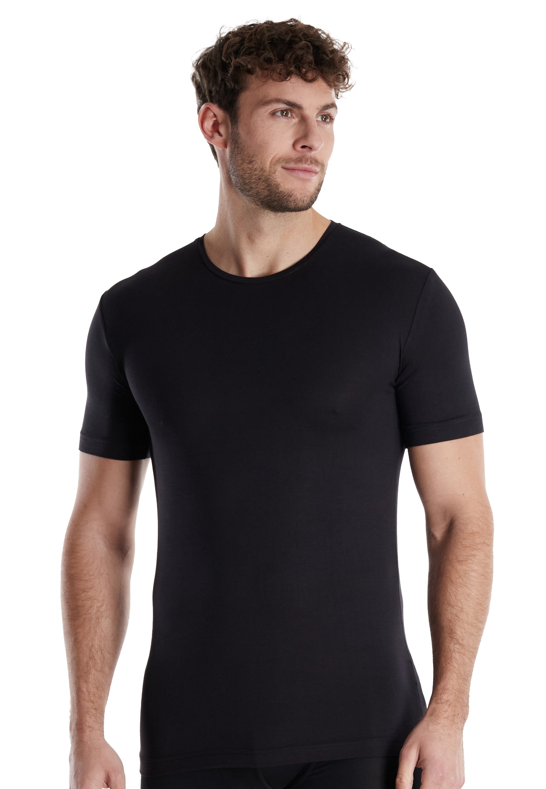 CECEBA Herren Shirt schwarz uni