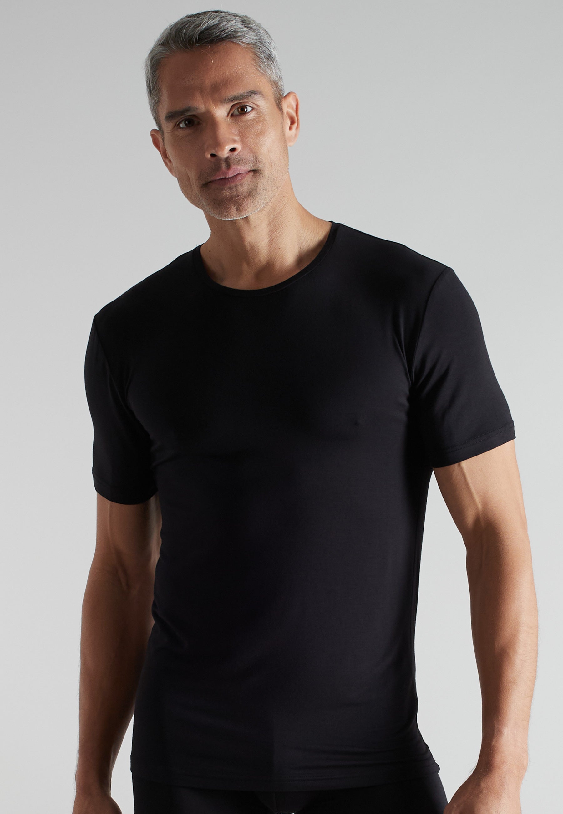 CECEBA Herren Shirt schwarz uni