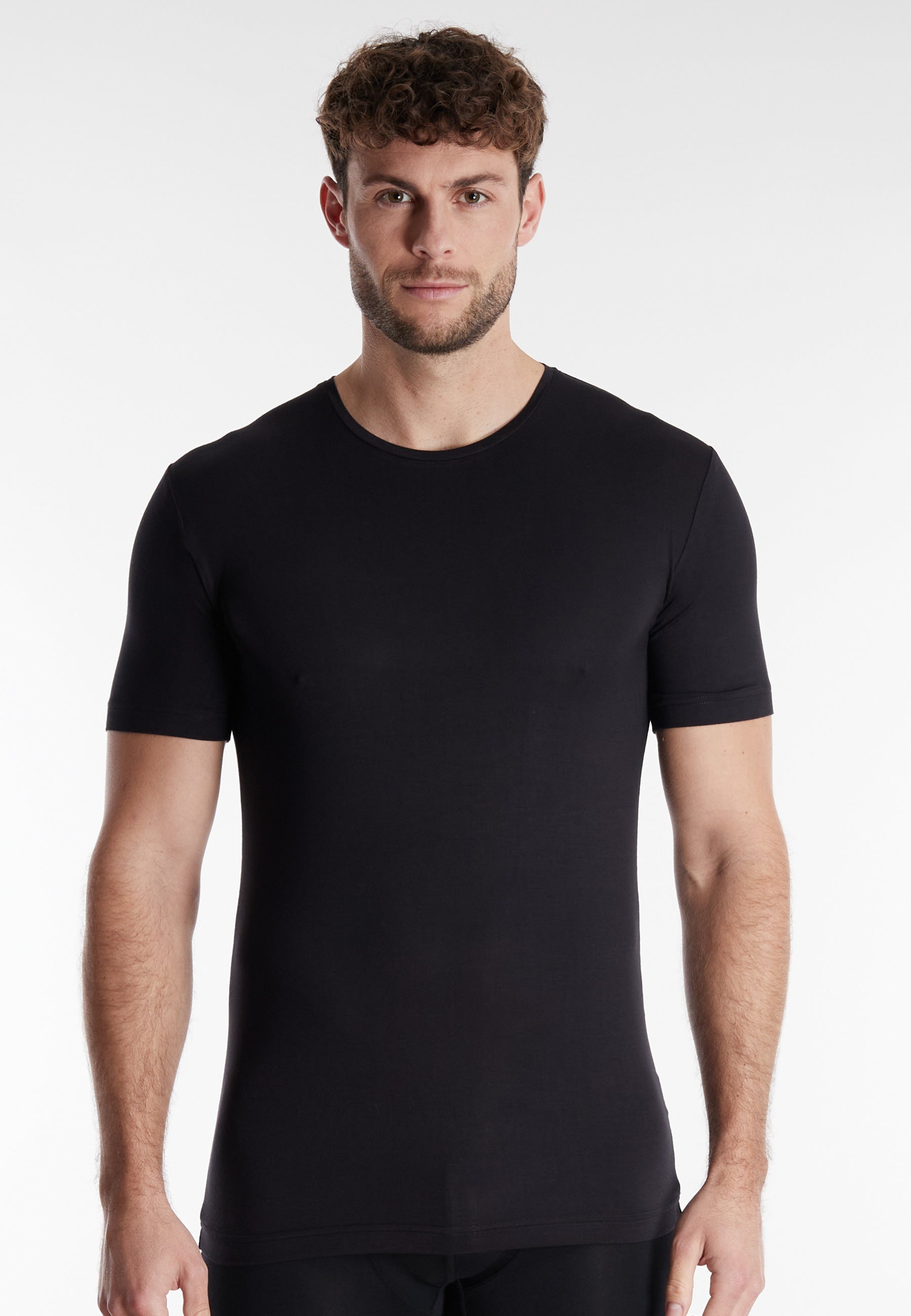 CECEBA Herren Shirt schwarz uni