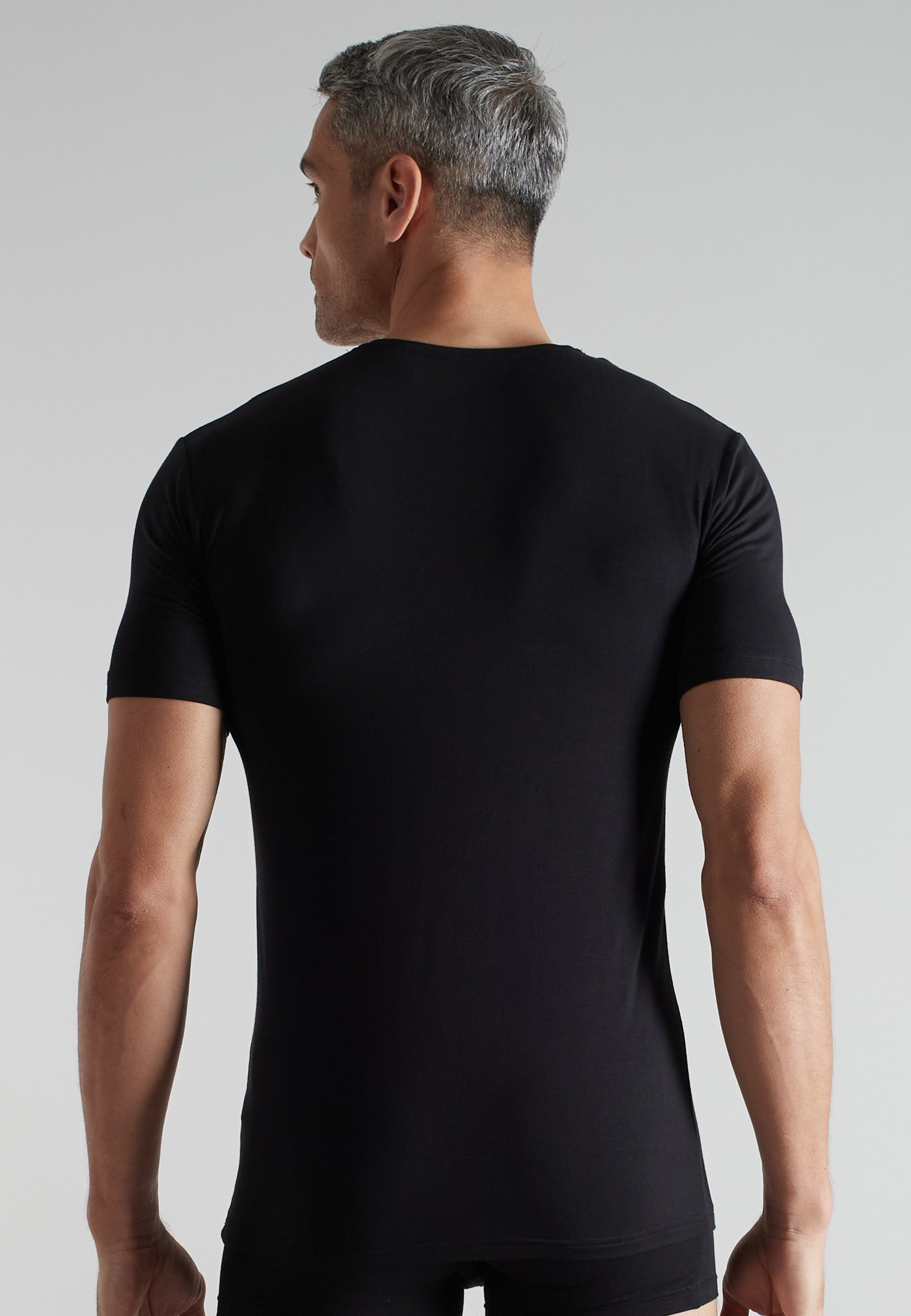 CECEBA Herren Shirt schwarz uni